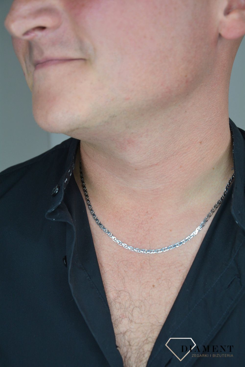 Złoty łańcuszek 585 białe złoto 3,5 mm DIA-LAN-1250-585 3,5mm.jpg